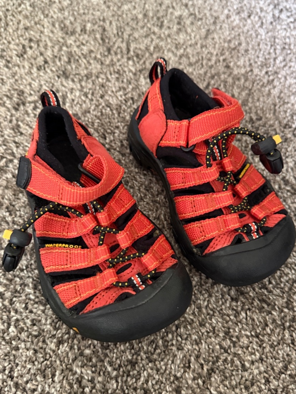 KEEN Kids Orange and Black Waterproof Toe-Protect Sandal Water Shoes